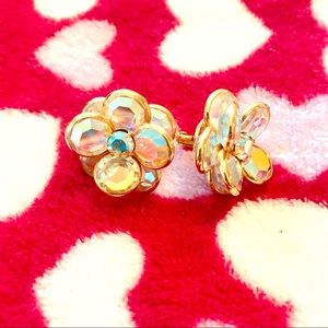 Elegant Gold Tone Shimmer Studs